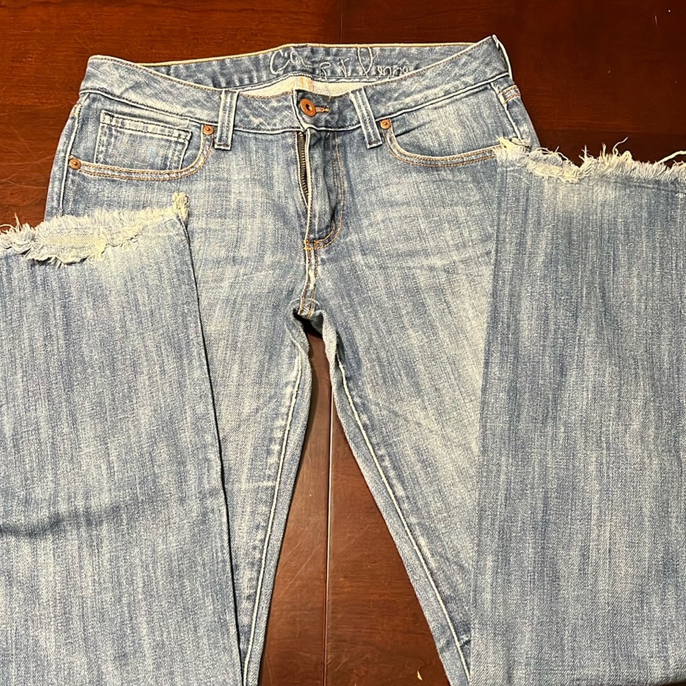 REDUCED!  Chip & Pepper Pamela Straight Leg Rough Hem Jeans, Size 28